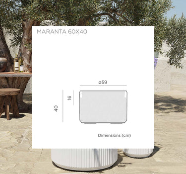 Macetero redondo de color Maranta 60 x 40