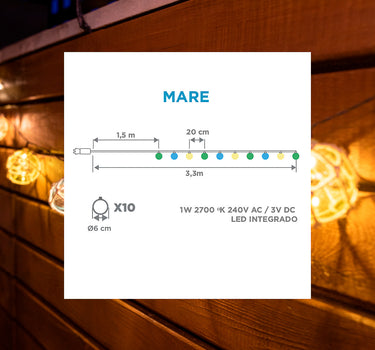 GUIRNALDA PARA EXTERIOR MARE