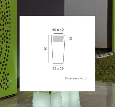 Macetero alto de color MELISA 40 Topo