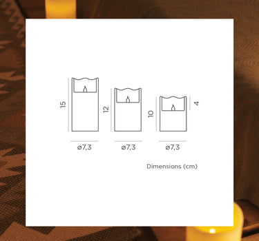 LÁMPARAS DE FORMATO VELA DOLO PACK 3