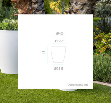 Macetero redondo de color VIOLETA 40