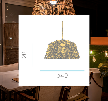 LÁMPARA COLGANTE AMALFI 50 HANG  | USO INTERIOR