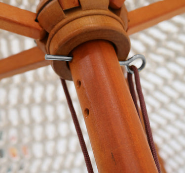 Sombrilla hecha de macramé BINIBECA para exterior ø210x229cm