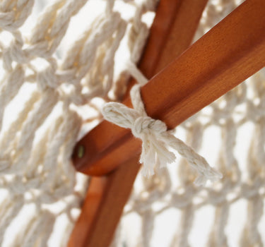 Sombrilla hecha de macramé BINIBECA para exterior ø210x229cm