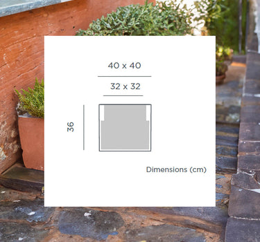 Macetero cuadrado de color NARCISO 40