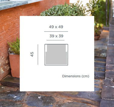 Macetero cuadrado de color NARCISO 50