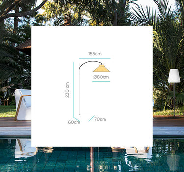 Lámpara de pie de arco sin cables NIZA 230