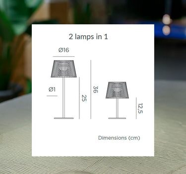 Lámpara de mesa con carga solar OKINAWA TABLE