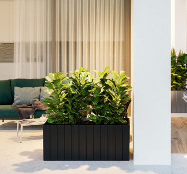 Macetero rectangular de color OLIVO LARGE