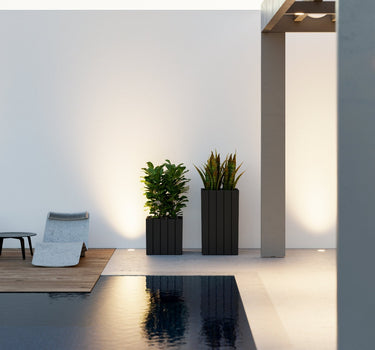 Macetero cuadrado de color OLIVO 50