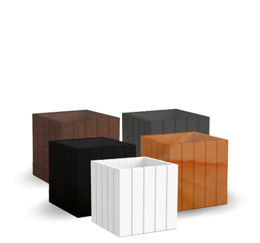 Macetero cuadrado de color OLIVO 50