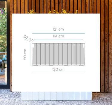 Macetero rectangular de color OLIVO LARGE