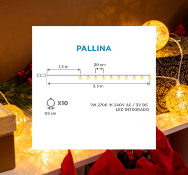 GUIRNALDA PARA EXTERIOR PALLINA