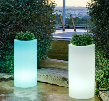 Macetero redondo con luz PALMA 70