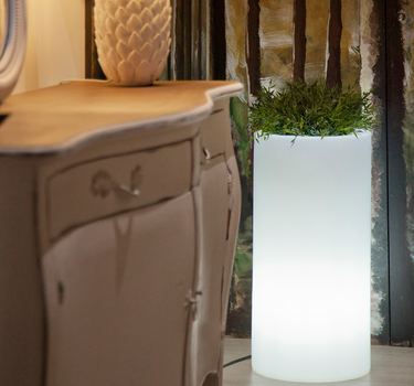 Macetero redondo con luz PALMA 70