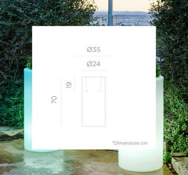 Macetero redondo de color PALMA 70