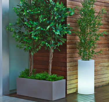 Macetero redondo con luz PALMA 70