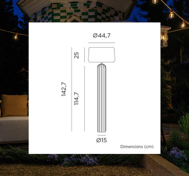 LÁMPARA DE PIE SOLAR PHOEBE 145