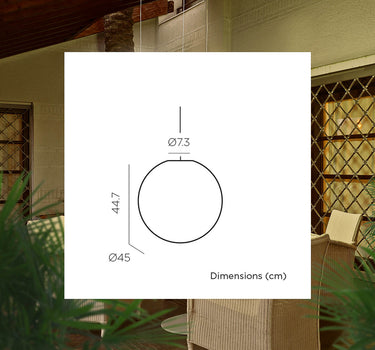 LÁMPARA COLGANTE ESFÉRICA CON BATERÍA RECARGABLE PIANETA