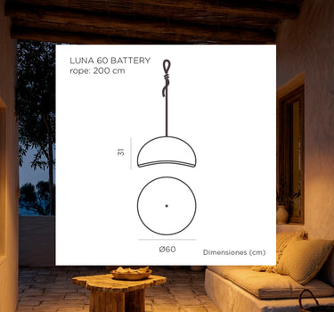 Lámpara colgante sin cables LUNA