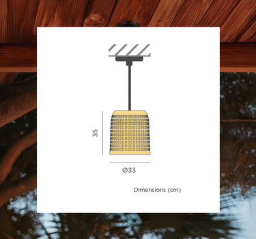 Lámpara colgante con cable POSITANO