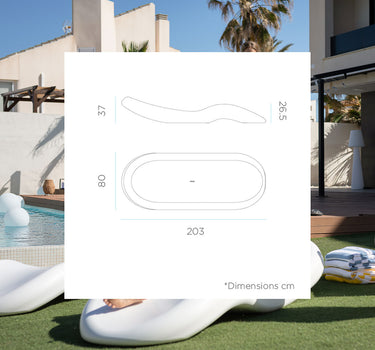 Tumbona Rasa para casas, piscinas, hoteles y beach club