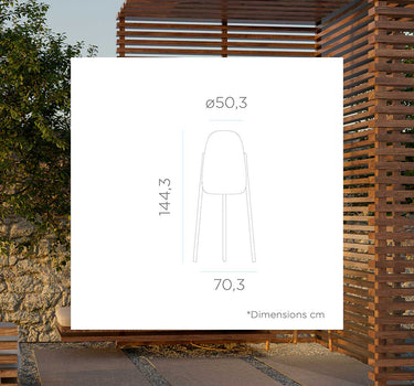 LÁMPARA DE PIE DE DISEÑO CON PATAS DE MADERA ROCKET 145 | USO INTERIOR