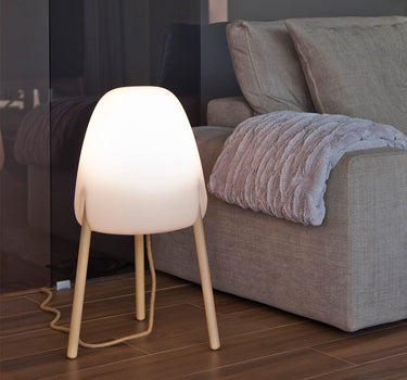 Design vloerlamp met houten poten ROCKET 70 | Binnengebruik