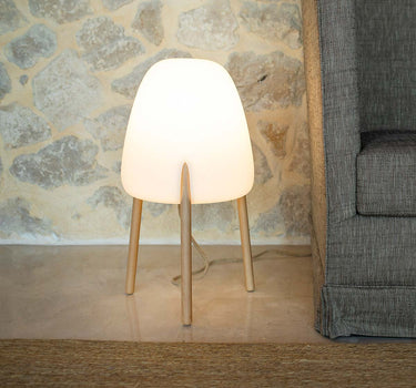 LÁMPARA DE PIE DE DISEÑO CON PATAS DE MADERA ROCKET 70
