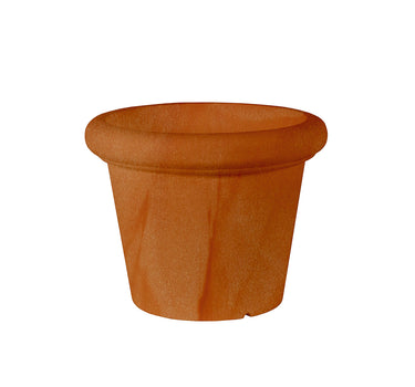 Macetero redondo de color ROSA 55 RÚSTICA