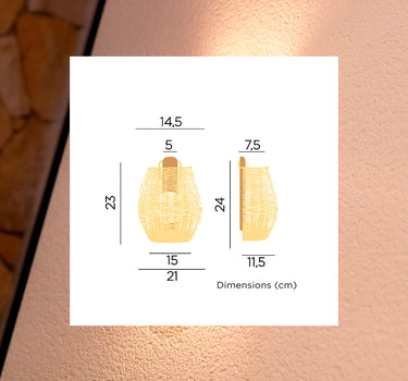 Aplique de pared sin cables SAONA WALL