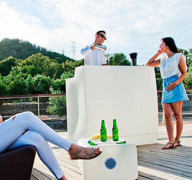 Barra de Bar con Luz LED Doble Altura Sicilia 120