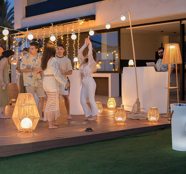 Barra de Bar con Luz LED Doble Altura Sicilia 120