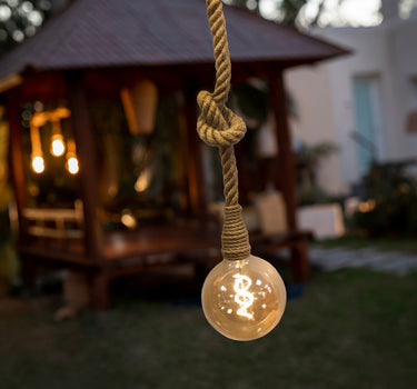 Lámpara colgante cuerda yute SIMON