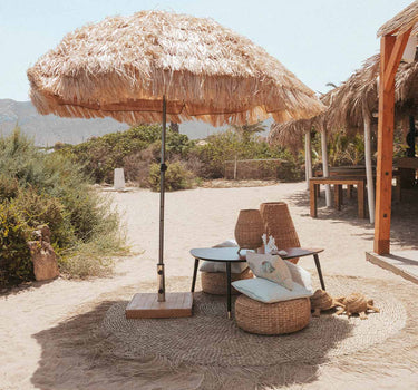 Sombrilla hawaiana de acero para exterior ø220 x 230cm