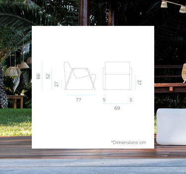 Pack x1 Mesa Altavoz Tarida Tab + x2 Asientos Tarida Sit Arms (con reposabrazos)