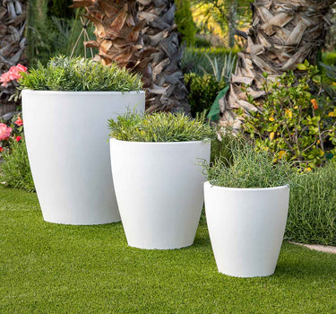 Macetero redondo de color VIOLETA 55