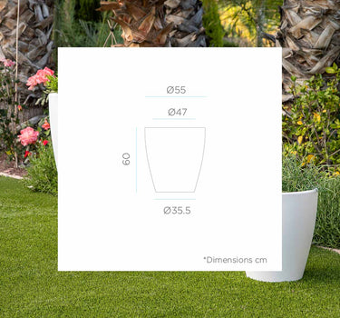 Macetero redondo de color VIOLETA 55