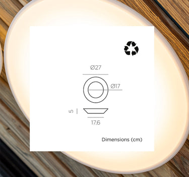 Aplique de pared redondo con carga Solar WALLY DISK