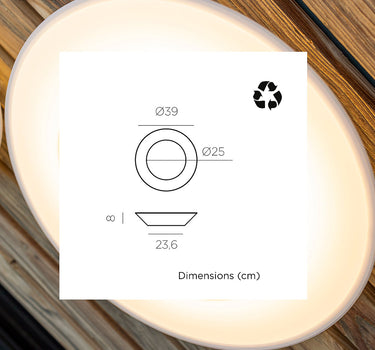 Aplique de pared redondo con carga Solar WALLY DISK
