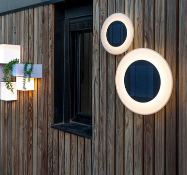 Aplique de pared redondo con carga Solar WALLY DISK