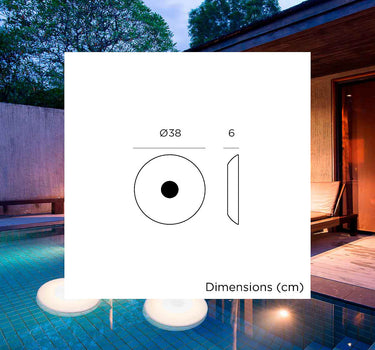 Altavoz inalámbrico para piscina PLAY DISK 40 WALL & POOL