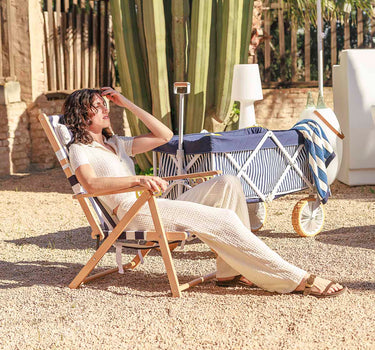 SILLA PLEGABLE A RAYAS AGUABLAVA