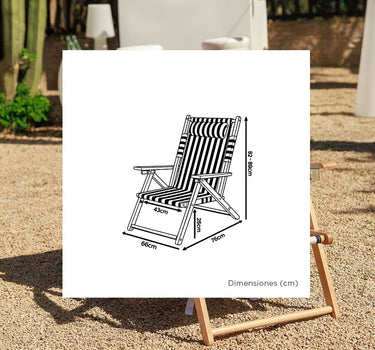 SILLA PLEGABLE A RAYAS AGUABLAVA