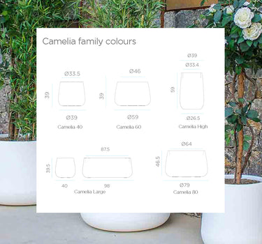 CIRCOOLAR Macetero redondo de color CAMELIA Material Reciclado