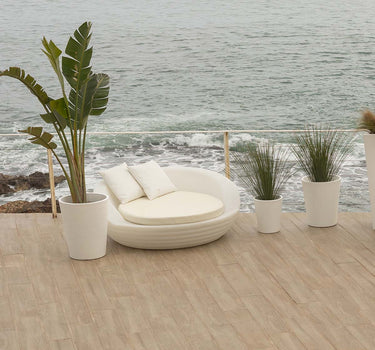 Macetero redondo de color GERBERA 45