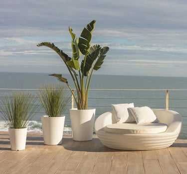 Macetero redondo de color GERBERA 45