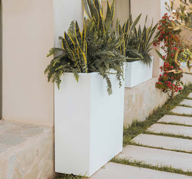 Macetero rectangular de color JUNCO 80