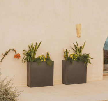 Macetero rectangular de color JUNCO 80