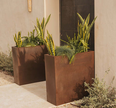 Macetero rectangular de color JUNCO 80